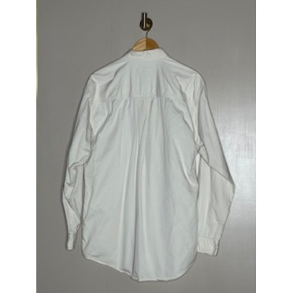 Eddie Bauer Mens Rufton Twill Shirt White Long Sleeve Button Down Size M Tall - Picture 4 of 5